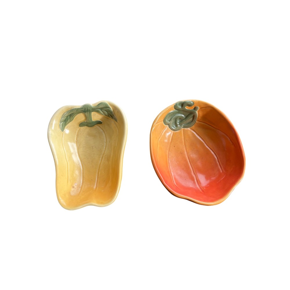 Williams-Sonoma Jardin Potager Ceramic Vegetable Bowls Pumpkin Pepper Set 2343